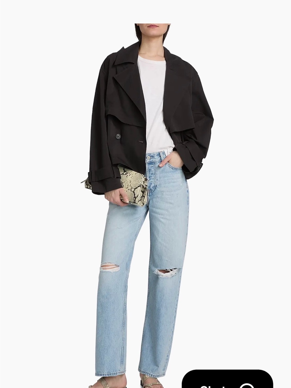 AG Jeans Saige High Rise Straight ripped jeans